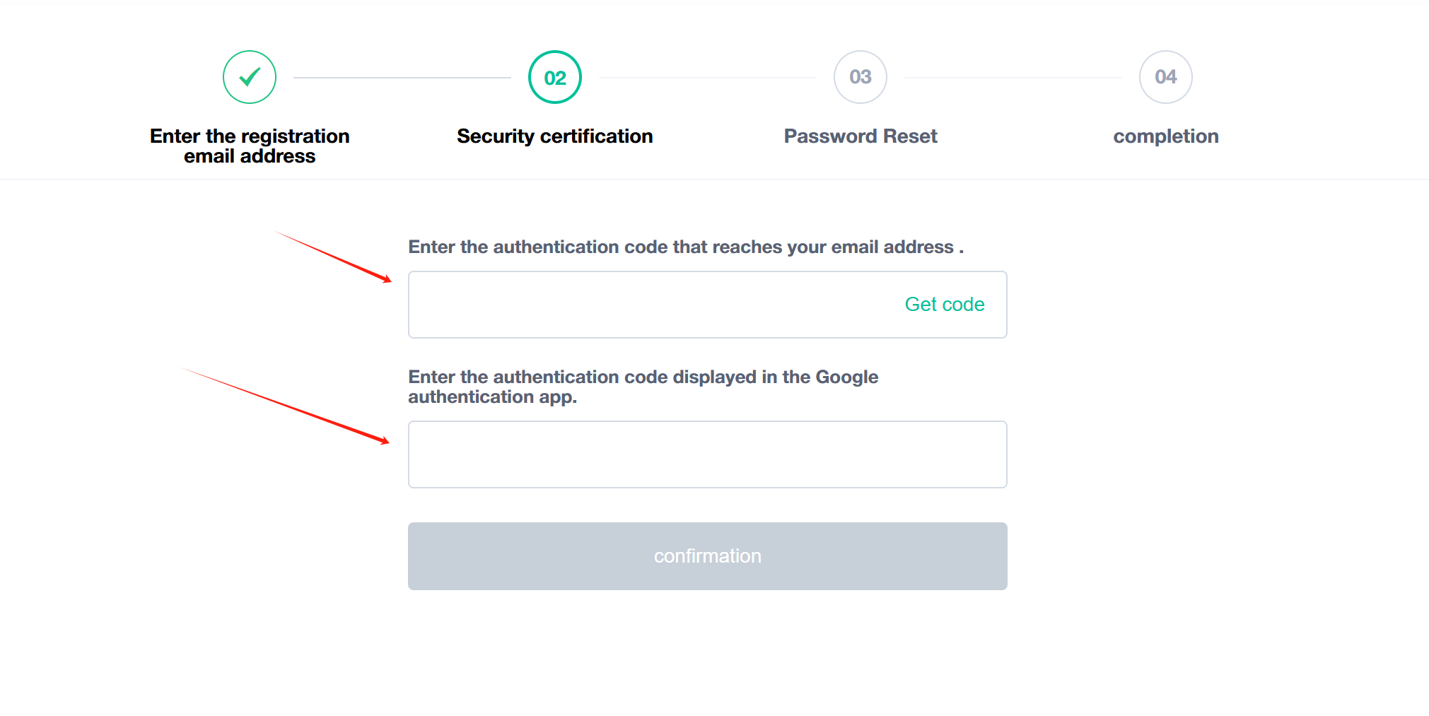 Step 4 reset password