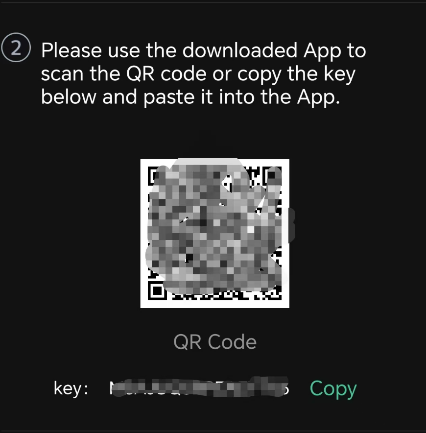 QR code on app