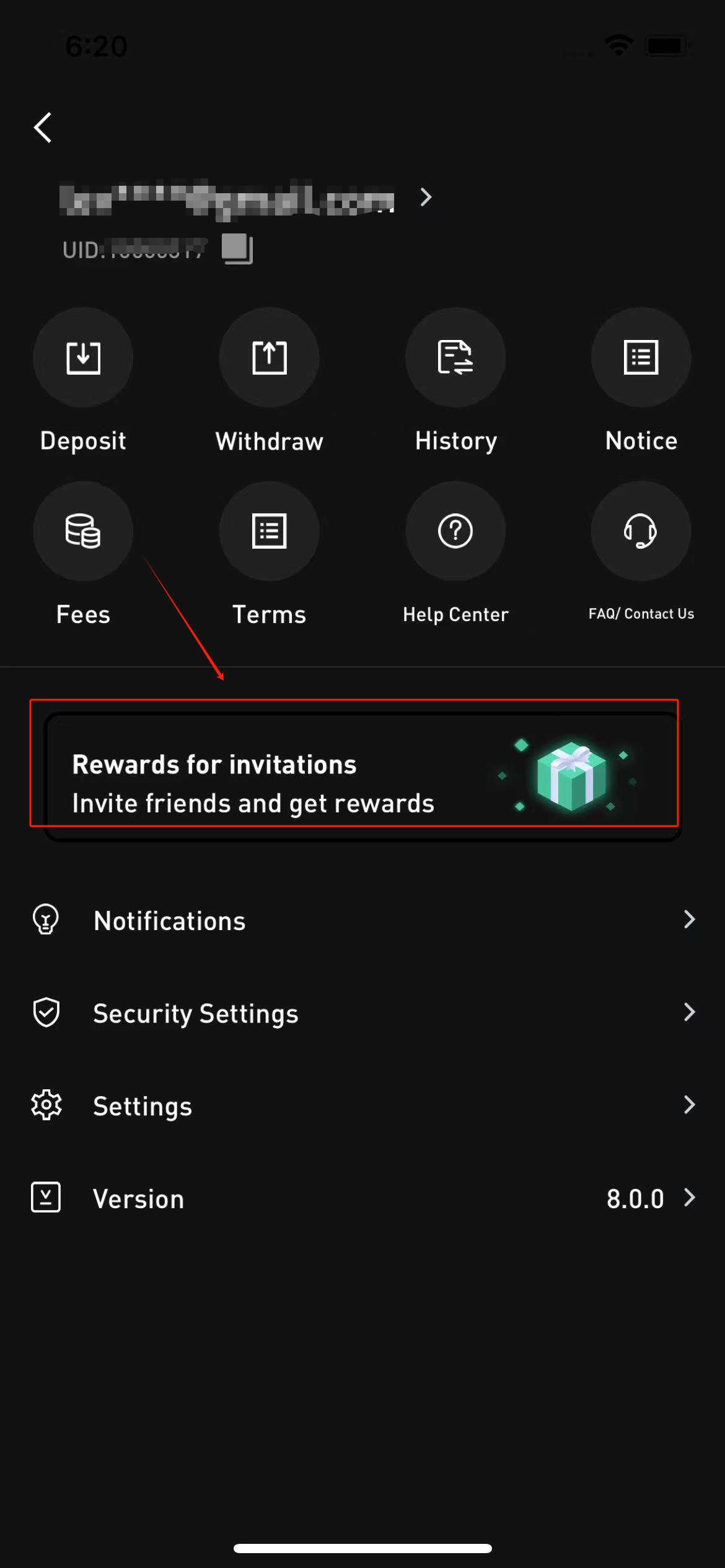 Personal center for referral